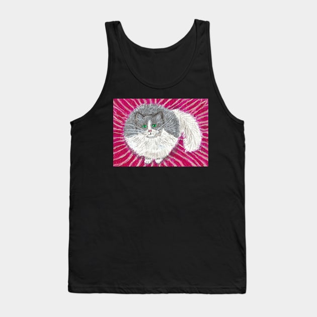 Fluffy cat Tank Top by SamsArtworks